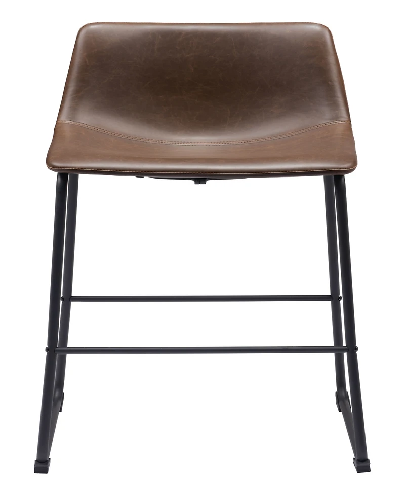 Zuo 39" each, Set of 2 Steel, Polyurethane Smart Bar Chair