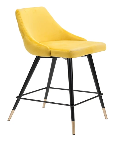 Zuo 36" Steel, Polyester Piccolo Pencil Legs Counter Chair