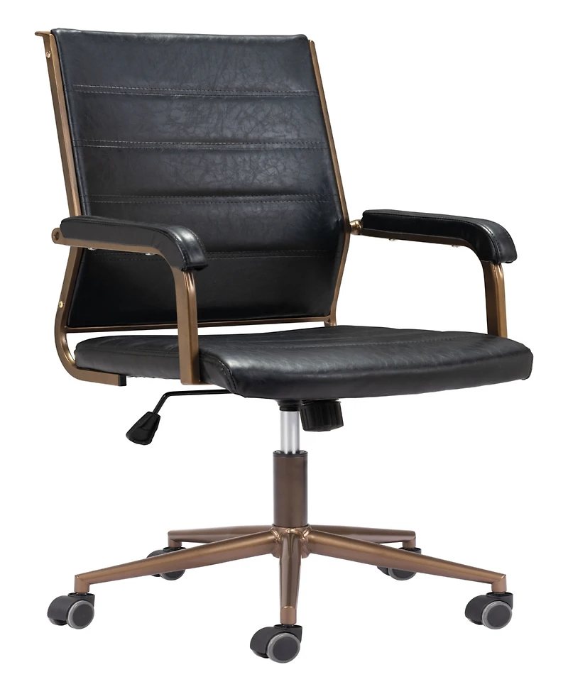 Zuo 41" Steel, Polyurethane Auction Swivel Base Office Chair