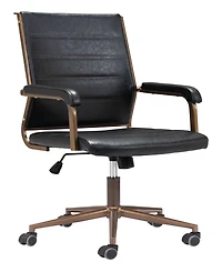 Zuo 41" Steel, Polyurethane Auction Swivel Base Office Chair