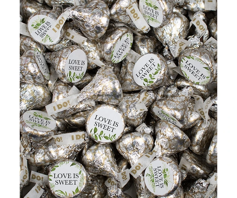 Just Candy Wedding Candy Favors Hershey's Kisses Milk Chocolate - Candy Included - Assembly Required, 75 Pieces