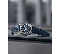 Hamilton Women's Swiss Automatic Jazzmaster Performer Blue Leather Strap Watch 38mm