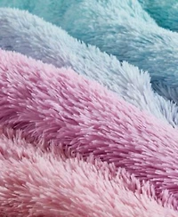 Intelligent Design Primrose Ombre Shaggy Faux Fur Comforter Set