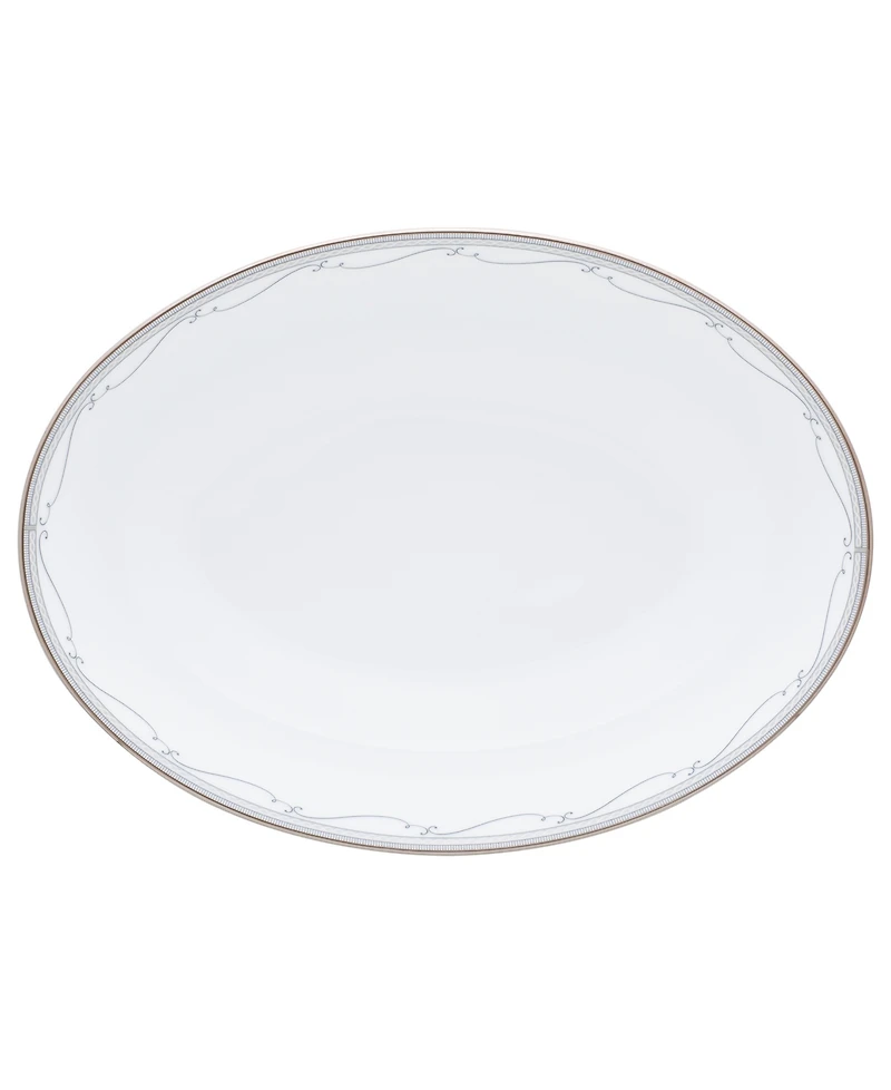 Noritake Satin Flourish Oval Vegetable Bowl