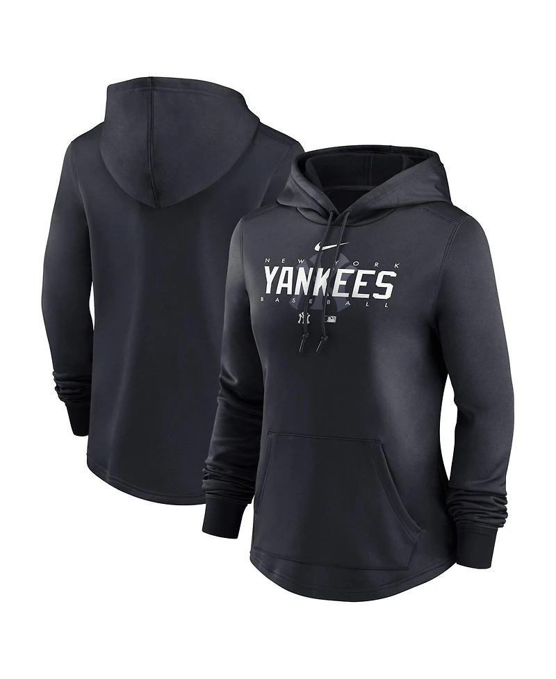 Women's Nike Navy New York Yankees Authentic Collection Pregame Performance Pullover Hoodie