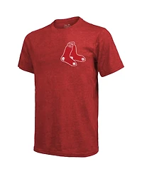 Men's Majestic Threads Red Boston Red Sox Throwback Logo Tri-Blend T-shirt