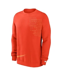 Men's Nike Orange San Francisco Giants Statement Ball Game Fleece Pullover Sweatshirt