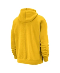 Men's Nike Gold Golden State Warriors Courtside Versus Stitch Split Pullover Hoodie
