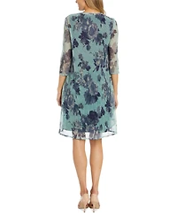 R & M Richards Women's 2-Pc. Printed Jacket & Dress Set