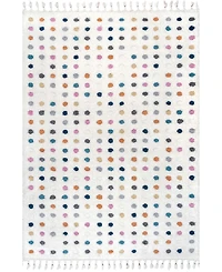 nuLoom Loft Behati Polka Dot Kids Tasseled 5'3" x 7'6" Area Rug