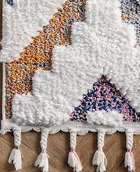 nuLoom Loft Rumi High-Low Chevron Kids Tassel 5'3" x 7'6" Area Rug