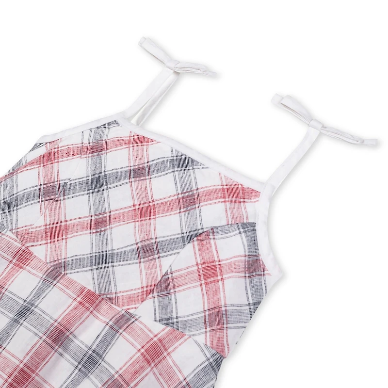 Hope & Henry Baby Girls Sleeveless Bow Shoulder Simple Sundress