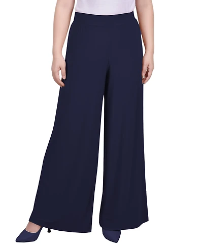 Ny Collection Petite Wide Waist Pull On Pants