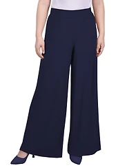 Ny Collection Petite Wide Waist Pull On Pants