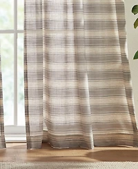 Tommy Hilfiger Whelan Stripe Pole Top Dusty 2-Piece Curtain Panel, 50" x 96"