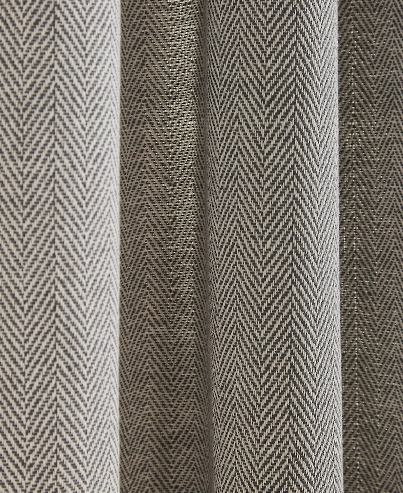 Tommy Hilfiger Herringbone Back Tab Dusty 2-Piece Curtain Panel