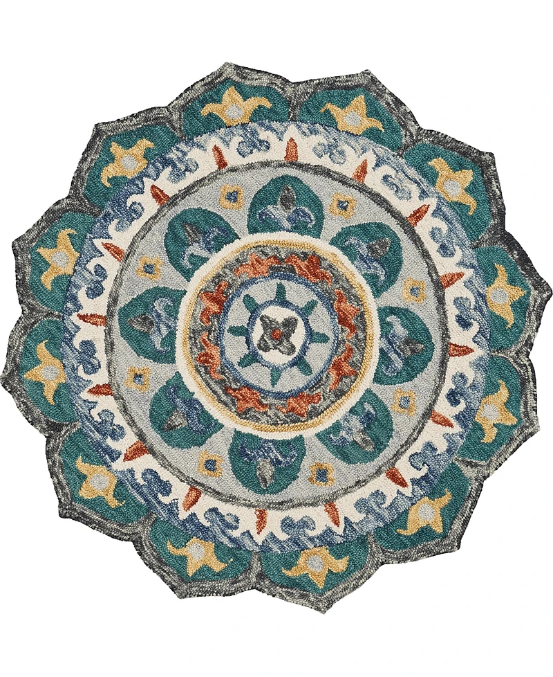Lr Home Sweet Sinuo-109 6' x 6' Round Area Rug
