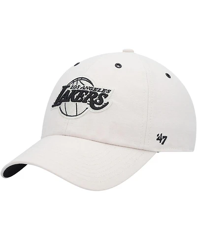 Men's '47 Brand Cream Los Angeles Lakers Lunar Clean Up Adjustable Hat