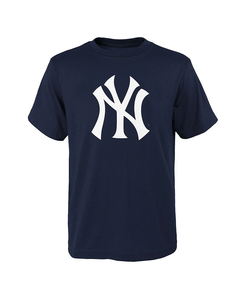 Big Boys and Girls Navy New York Yankees Logo Primary Team T-shirt