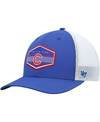 Men's '47 Brand Royal, White Chicago Cubs Burgess Trucker Snapback Hat