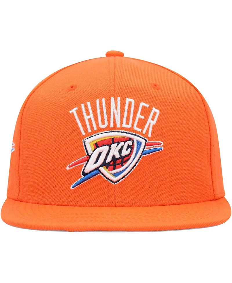 Men's Mitchell & Ness Orange Oklahoma City Thunder Side Core 2.0 Snapback Hat