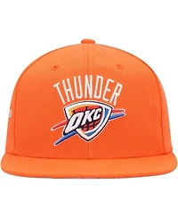 Men's Mitchell & Ness Orange Oklahoma City Thunder Side Core 2.0 Snapback Hat