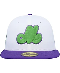 Men's New Era White Montreal Expos 25th Anniversary Side Patch 59FIFTY Fitted Hat