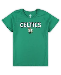 Women's Fanatics Kelly Green, Heather Gray Boston Celtics Plus T-shirt and Shorts Combo Set