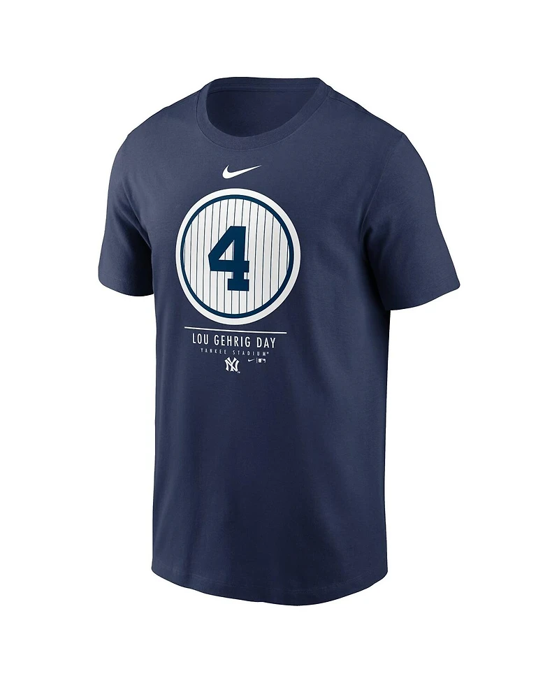 Men's Nike Navy New York Yankees 2021 Lou Gehrig Day T-shirt