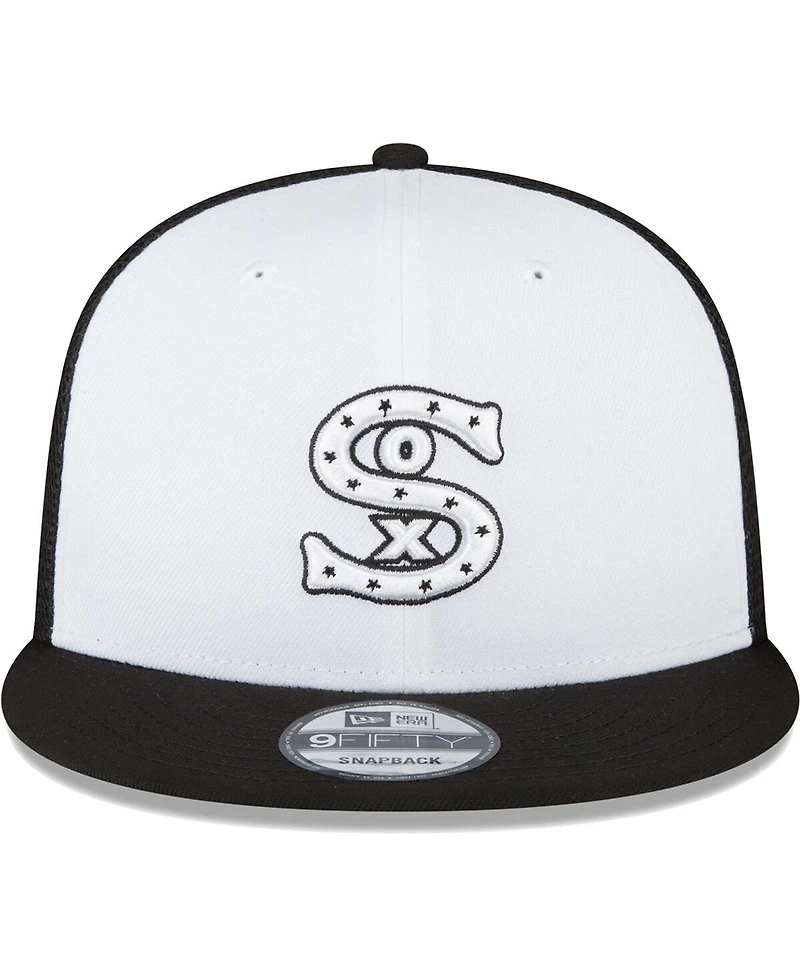 Men's New Era Black and White Chicago White Sox 2023 On-Field Batting Practice 9FIFTY Snapback Hat