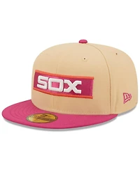 Men's New Era Orange, Pink Chicago White Sox 1933 Mlb All-Star Game 50th Anniversary Mango Passion 59FIFTY Fitted Hat