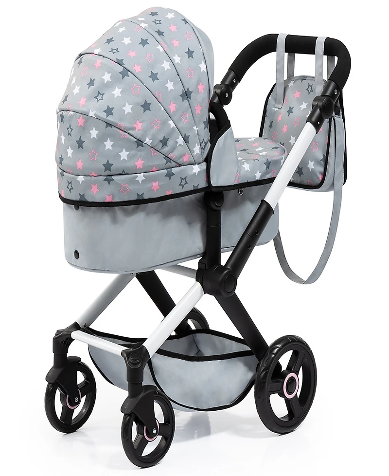 Bayer Design Dolls Grey, Pink, Stars Pram Xeo