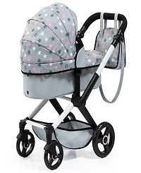 Bayer Design Dolls Grey, Pink, Stars Pram Xeo