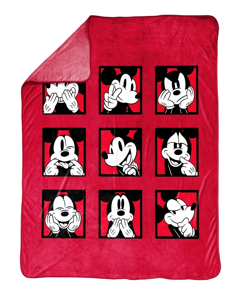 Disney Mickey Mouse Expressions Silk Touch Throw, 70" x 50"
