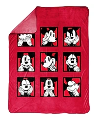 Disney Mickey Mouse Expressions Silk Touch Throw, 70" x 50"