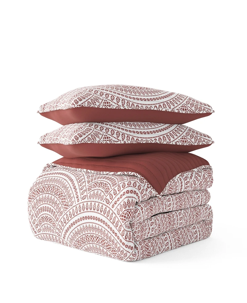 ienjoy Home Scallop Reversible 2-Pc. Lightweight Quilt Set, Twin/Twin Xl
