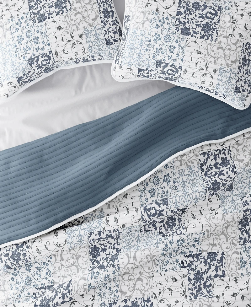 ienjoy Home Scrolled Patchwork Reversible 3-Pc. Lightweight Quilt Set