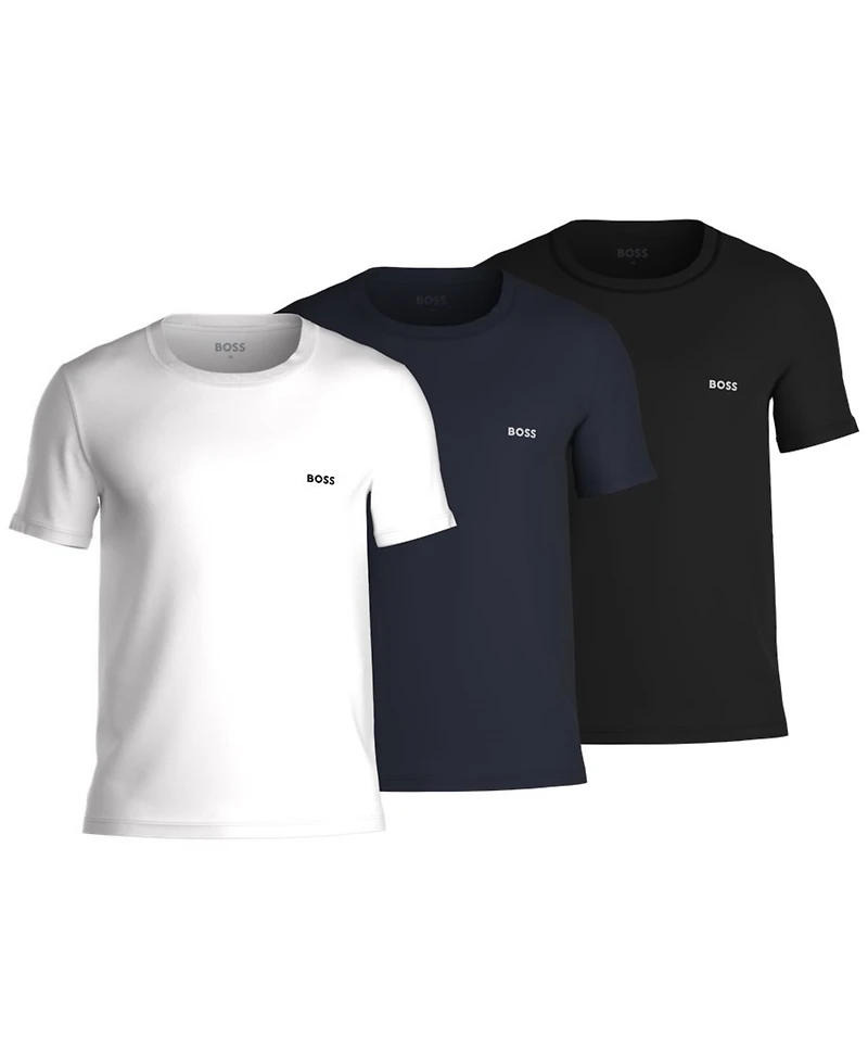 Boss by Hugo Men's 3-Pack Classic Logo-Print Cotton T-Shirts