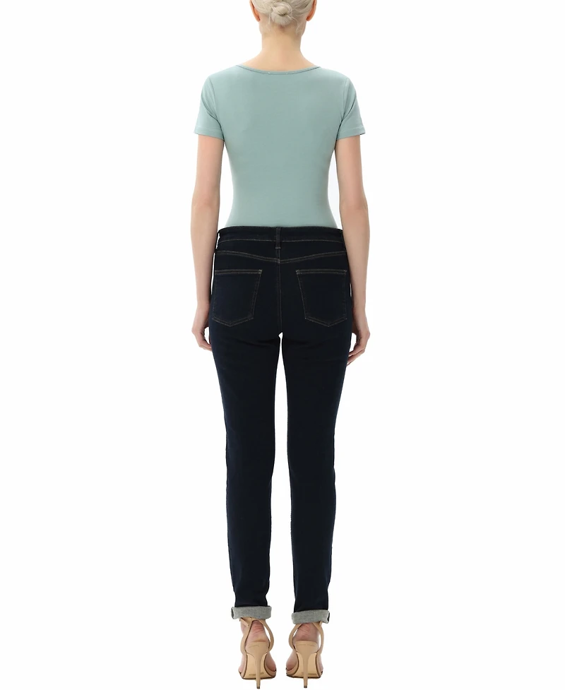 kimi + kai Women's U-neck Basic Bodysuit Top