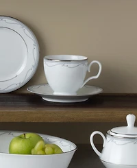 Noritake Satin Flourish 4 Piece Cup Set, Service for 4