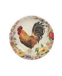 Certified International Floral Rooster Set of 4 Soup/Pasta Bowl 9"