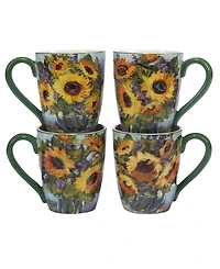 Certified International Sunflower Bouquet 16 Pc-Dinnerware Set, Service for 4