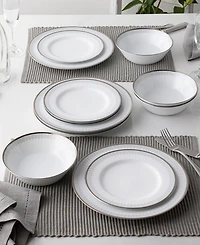 Noritake Silver Colonnade 12 Piece Set, Service for 4