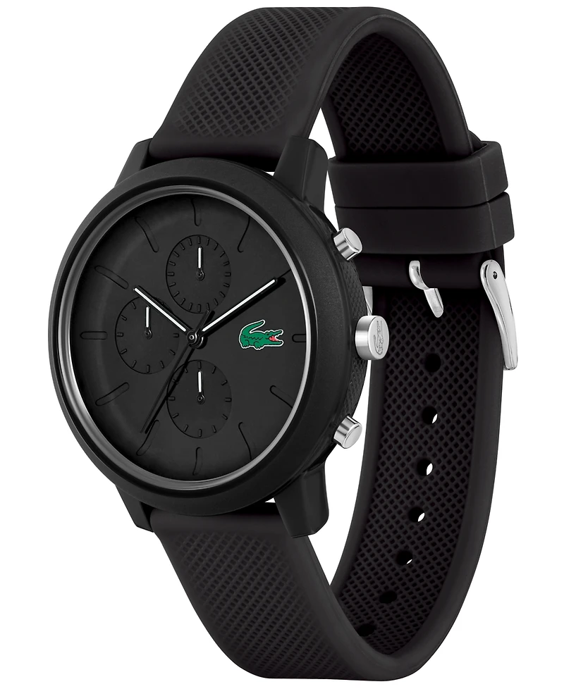Lacoste Men's L 12.12. Chrono Silicone Strap Watch 43mm