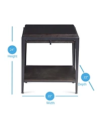 Steve Silver Waco 22" Square Mixed Media End Table