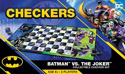 MasterPieces Batman vs The Joker Checkers Board Game for Kids