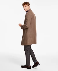 Michael Kors Men's Classic-Fit Wool Blend Herringbone Overcoat