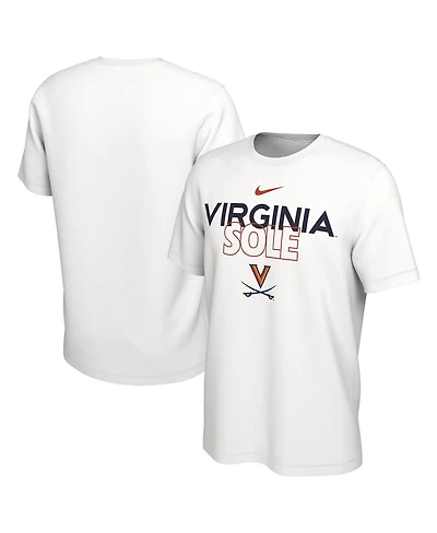 Men's Nike White Virginia Cavaliers On Court Bench T-shirt
