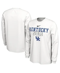 Men's Nike White Kentucky Wildcats On Court Long Sleeve T-shirt
