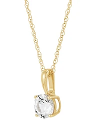 Birthstone Pendant 14k Gold or White